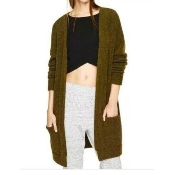 Wilfred Free Alpaca Wool Blend Cardigan Made in Italy Aritzia Style Fall Cozy S - Picture 1 of 9